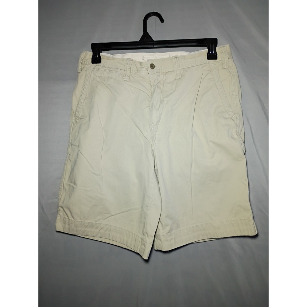 Polo Ralph Lauren Shorts Mens 32 Beige Relaxed Fit Cotton Flat Front Chino Pony